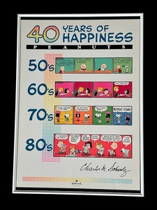 スヌーピー PEANUTS 40周年記念 Hallmark ヴィンテージ ポスター SNOOPY poster PEANUTS USA [pe-044]