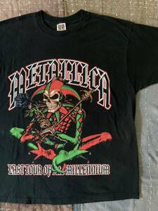 90s XL metallica vintage Tシャツ メタリカ スカル skull ビンテージ creed kid rock ミレニアムツアー 1999
