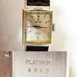 x40 プラチナ製 フェイス 稼働品 RADO/ラドー 21石 レディース 腕時計 手巻き ブランド ヴィンテージ アクセサリー PLATINUM刻印