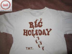 超レア！ TMT BIGHOLIDAY HANGTEN？ ハンテン？ Tシャツ 白/茶 S