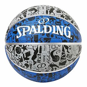 SPALDING(スポルディング) バスケットボール グラフィティ ブルー×グレー 7号球 84-536J バスケ バスケット