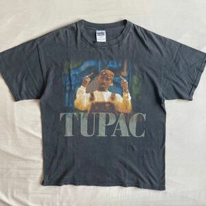 希少! 90s 2PAC Tシャツ XL コピーライト 1999 TULTEX 綿100 USA製生地 ビンテージ TUPAC HIPHOP RAP TEE バンド ラッパー