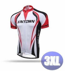 XINTOWN サイクリングウェア 半袖 3XLサイズ 自転車 ウェア サイクルジャージ 吸汗速乾防寒 新品 インポート品【n617-rd】