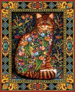 (402PZ) 1000ピース ジグソーパズル 米国輸入●WH● タペストリー猫 Tapestry Cat 