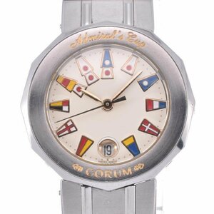 △ コルム CORUM 39.610.20 V-50 アドミラルズカップ デイト クォーツ レディース 良品 O#121215