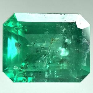 1ctUP!!［天然エメラルド1.062ct］A 約6.8×5.3mm ルース 裸石 ベリル beryl emerald 宝石 ジュエリー BJ1/BJ1 テEA3