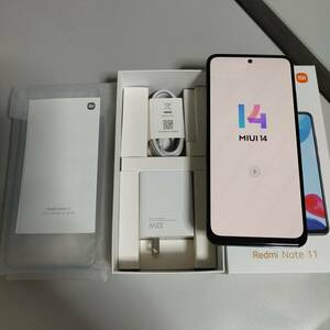 新品同様　美品　Redmi Note 11　Xiaomi　スターブルー　SIMフリー版