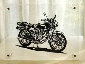 ホンダ・ドリームＣＢ４００ＦＯＵＲ☆切り絵☆ＣＢＸ☆ＶＦＲ☆切り絵☆ハンドメイド作品☆ガレージの飾りに 