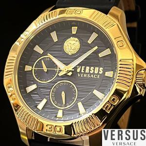 【激レア】Versus Versace/ベルサス ベルサーチ/メンズ腕時計/プレゼントに/男性用/ヴェルサス ヴェルサーチ/ゴールド.ブルー色/ウオッチ