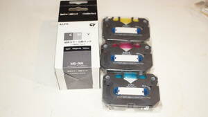 ALPS アルプスインクリボン MD-INK マイクロドライインクカセット 紙用カラー 3個パック MDC-FLC3