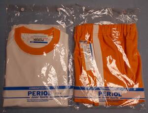 PERIOL　半袖体操服　白×オレンジ+ハーフパンツ　セット　サイズ　L