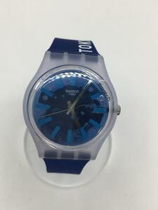 SWATCH◆クォーツ腕時計/アナログ/ラバー/BLU/BLU/GZ336/TOKYO 2020