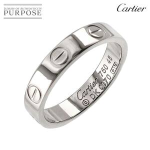 カルティエ Cartier ミニラブ #48 リング K18 WG ホワイトゴールド 750 指輪 Mini Love Ring【証明書付き】 90228224