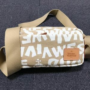 美品【ヴィヴィアンウエストウッド】本物 Vivienne Westwood ショルダーバッグ 斜め掛け ロゴモチーフ クロスボディ メンズ レディース