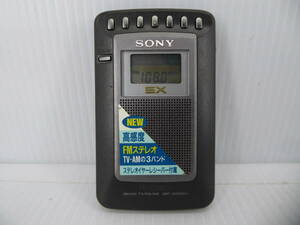 ★☆SONY ワイドFM対応 FMステレオ/AMポケットラジオ SRF-SX905V 日本製 動作品 オマケ新品電池付き☆★