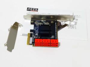 [SATA3/6Port PCIe接続] AREA V6 NA SD-PE4SA-6L ロープロ対応 BOX [Windows7,8,10 32/64bit対応]