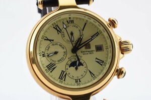 ステインハウゼン ラウンド トリプルカレンダー 裏スケ TW391G-12-0146 自動巻き メンズ 腕時計 Steinhausen