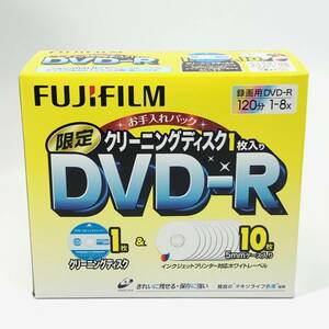 新品♪ FUJIFILM 富士フィルム DVD-R 10枚+クリーニングディスク♪ VDRP120LX10 WT8XCL