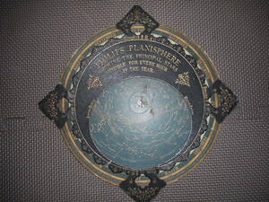 即決　アンティーク1900年頃『英国星座早見盤』天球図、天文、星座早見盤、星図、星座図絵Star map, Planisphere, Celestial atlas