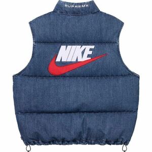 【M/送料無料】24SS Supreme x Nike Denim Puffer Vest Indigo Medium ②