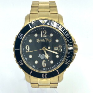 BLACKFLYS ブラックフライ フライマスター デイト 腕時計 ゴールドカラー(Y0128_1)