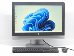 中古 一体型パソコン Win11+office HP　600　G2　core i5　6600/高速SSD256GB+HDD500/メモリ16GB/無線内蔵/21.5型/WEBカメラ　訳あり品　