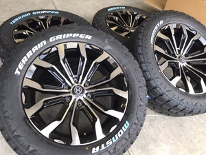 4本セット LOWENHART GXL106 20x8.5 6/139.7 +20 レーベンハート MONSTA TERRAIN GRIPPER 275/55R20 プラド ハイラックス ホワイトレター