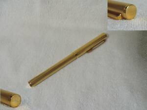 金張り軸・ドイツ製・美品軸・ ジェムライン・ダンヒル万年筆・ペン先F:金585(14K) DUNHILL GERMANY