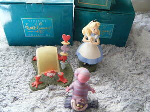 ディズニー　WDCC 　ふしぎの国のアリス Alice In Wonderland アリス+チェシャ猫+トランプ　3セット