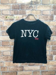 DKNY JEANS ダナキャラン レディース ロゴプリント 半袖Tシャツ ONE 黒