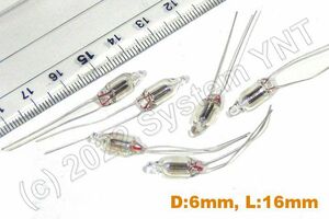 【修理・部品】D:6, L:16mmのネオンランプ+抵抗　６個