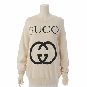 【グッチ】Gucci　インターロッキングG オーバーサイズ スウェットシャツ トレーナー アイボリー XS 【中古】187756