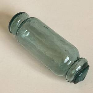希少　浮き玉　浮き球　ガラス　シリンダー　ビン玉　変わり種　気泡　硝子　縁起物　レトロ　戦前　b13