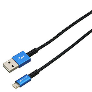 【5個セット】BAUT PREMIUM両面microUSBケーブル 2A 0.5m BL BUSMRAN050BLX5