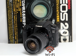 ☆wi-fiSD付☆頑丈でカメラデビュー向き♪canon EOS20D☆雑誌付きで更にカメラの事が学べる☆