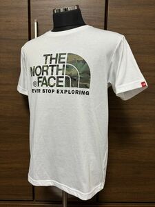 THE NORTH FACE(ザ・ノースフェイス） S/S CAMOUFLAGE LOGO TEE（カモフラージュロゴティー） NT31622 ホワイト L 人気シリーズ！GOLDWIN