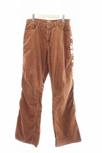 キャピタル kapital STUDS FLEA CORDUROY PANTS スタッズ コーデュロイ フレア パンツ KR2011LP01 4 XL 茶色 ブラウン 231028 メンズ