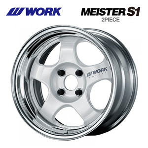 送料無料 ワーク MEISTER S1 2PIECE DEEP RIM 6J-15 +50～36 4H-100 (15インチ) 4H100 6J+50～36【4本セット 新品】