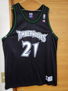 Champion KEVIN GARNETT Minnesota Timberwolves Jersey Size Adult 48 (XL) / ケビン ガーネット #21