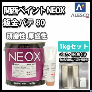 関西ペイント NEOX 鈑金 パテ 80 1kgセット/標準 厚盛20mm 板金/補修 Z25