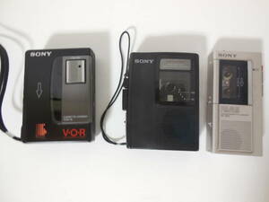 送料無料　SONY カセットテープレコーダー・マイクロカセットレコーダー３点セット　TCM-18　TCM-S63　M-305