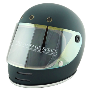 フルフェイスヘルメット マットグレー×ライトスモークシールド Lサイズ:59-60cm対応 VT-9 ステッカー付き VT9