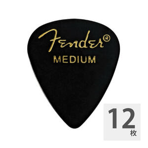 フェンダー ギターピック 12枚 セット ミディアム 351 Shape Classic Picks Black Medium Fender