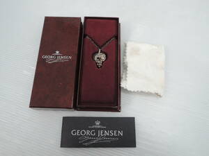 △GEORG JENSEN ジョージジェンセン ネックレス 1996 925 S DENMRAK 葡萄 ぶどう アクセサリー シルバー 箱あり/管理5605A12-01260001