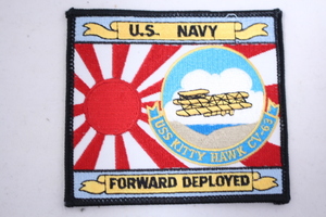 【横須賀海軍　空母ワッペン】　U.S.NAVY "CV-63 USS KITTY HAWK -FORWARD DEPLOYED-" Patch