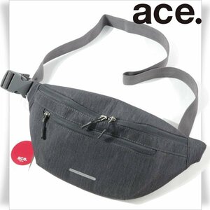 新品1円～★ace.TOKYO エース ACE コルティ ウエストポーチ ボディバッグ ウエストバッグ グレー 軽量 正規店本物 ◆1392◆　