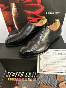 【美品】SCOTCH GRAIN 936 インペリアル Ⅱ ストレートチップ ブラック 23.5cm ヨーロピアン スコッチグレイン 革靴 入社式 入学 冠婚葬祭