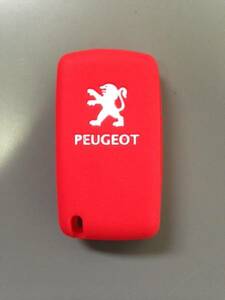 新品即決 PEUGOET プジョー 207 307 308 5008 他 リモコンキーカバー 2ボタン用 赤