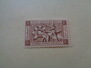 アメリカ切手　1955年　タイコンデロガ砦　　3セント