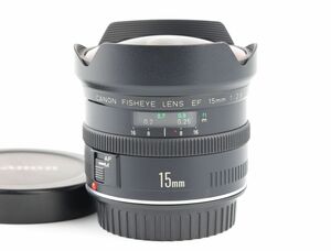 06811cmrk 【ジャンク品】 Canon FISHEYE LENS EF 15mm F2.8 単焦点 広角 魚眼レンズ EFマウント